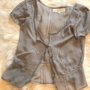 Feminine pale blue top